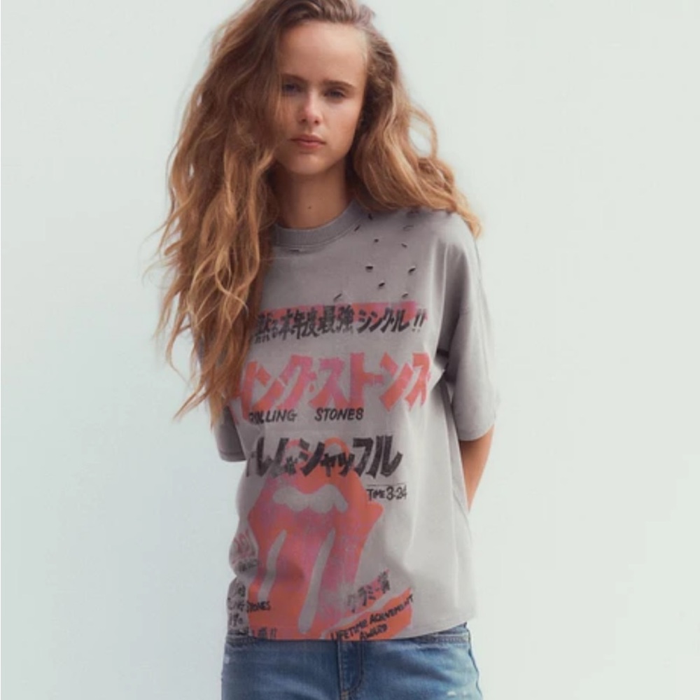 Zara Rolling Stones Graphic tee